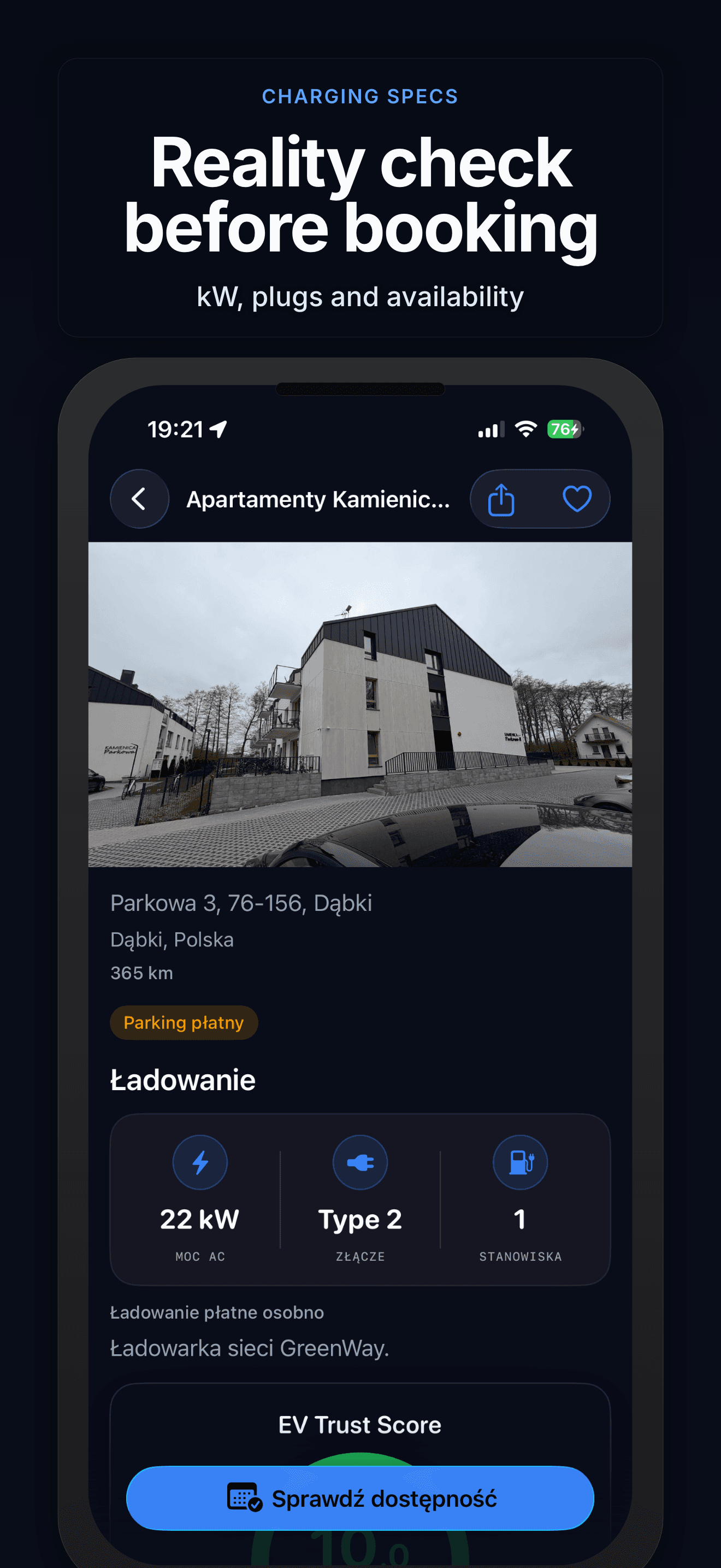 Hoteldetail und Ladespezifikation