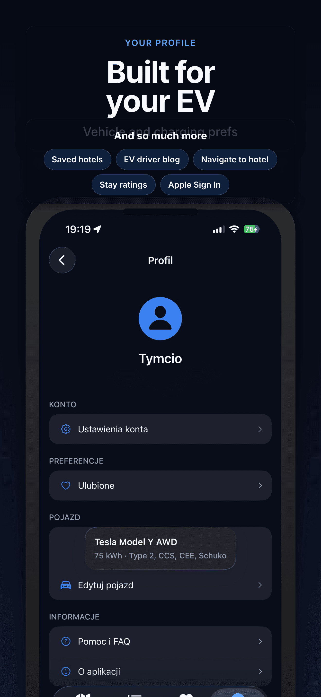 Fahrerprofil in der App