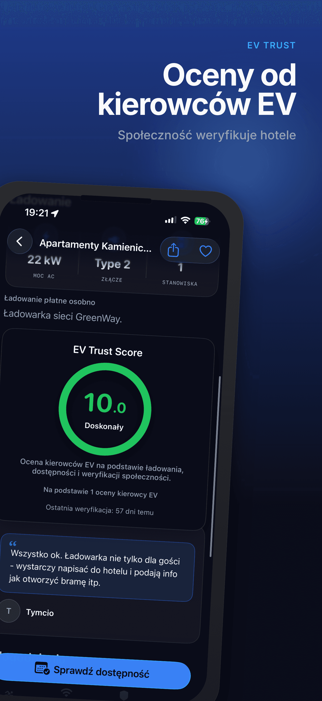 EV Trust Score i oceny kierowców